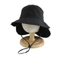 thumbnail image 4 of Byoo Toddler Boy Neck Flap Sun Protection Bucket Hat Wide Curved Brim Adjustable Fishing Camping Caps, 4 of 4