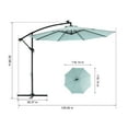 thumbnail image 5 of 10ft Solar LED Market Umbrella, Lighted Patio Umbrella with 40 LED Lights, Outdoor Table Umbrella with Tilt & Crank for Pool, Porch, Garden, Backyard, Navy blue, 5 of 9