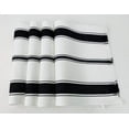 thumbnail image 4 of Fennco Styles Natural Stripes Fringe Canvas Cotton Placemats 13 x 19 Inch, Set of 4 - Black, 4 of 4
