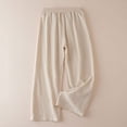 thumbnail image 6 of Kezqiaxn Womens Wide Leg Pants Plus Size Fashion Elastic Waist Trendy Embroidery Loose Casul Pants with Pockets Summer Clothes, 6 of 9
