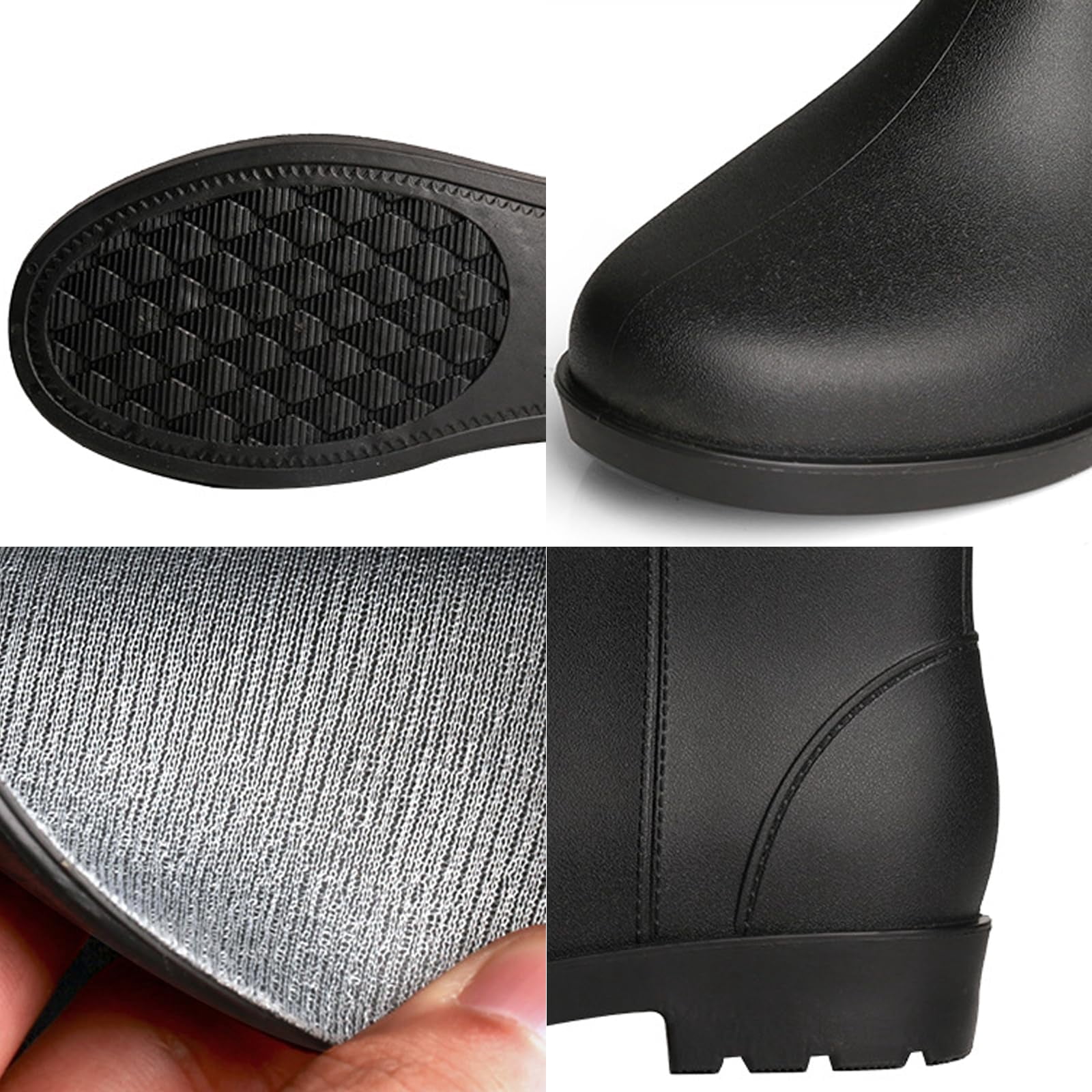 AUXDIQ Rain Shoes Women Mid-calf Boots Waterproof Rain Boots Outdoor Garden Shoes