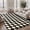 Black, variant on Pentantan 5’x 8’ Shag Area Rugs, Soft Fluffy Modern Checkered Indoor Carpet for Living Room Bedroom, Camel & White