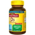 Nature Made Vitamin D3 1000 IU (25 mcg) Softgels, Dietary Supplement
