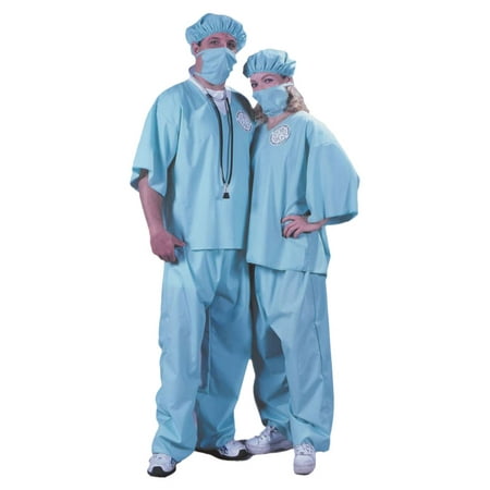 Morris Costumes Doctor Unisex costume including scrub pants and top, mask, patch, and stethescope, Style FW9934