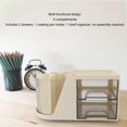 thumbnail image 4 of Rotatable Desktop Organizer Drawer, Multifunctional Stationery Holder Cosmetics Storage Box  for Office Accessories and Small Stationery Items, 4 of 8