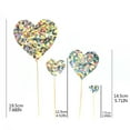 thumbnail image 4 of 7pcs/set Cake Topper Heart Shape Wedding cake topper wedding cake Birthday Cake Simple Design Paper Top Flag Decoration, Silver, 4 of 7