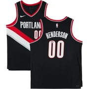 Scoot Henderson Portland Trail Blazers Autographed Black Swingman Jersey - Fanatics Authentic Certified