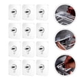 thumbnail image 1 of YSNOOWE 12Pcs Suction Hanger Transparent Acrylic Hanger for Hanging Lightweight Items Kitchen, 1 of 6