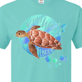 thumbnail image 4 of Inktastic Key West, Florida Swimming Sea Turtle with Bubbles T-Shirt, 4 of 5