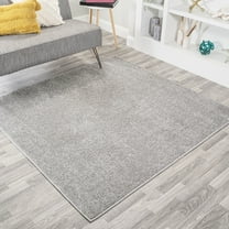 JONATHAN Y SUPERSOFT 7' Square Area Rug, Haze - Light Gray, SEU100K-7SQ