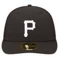 thumbnail image 2 of Men's New Era Black Pittsburgh Pirates Low Profile 59FIFTY Fitted Hat, 2 of 5