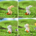 thumbnail image 6 of Adorable Vivid Realistic DIY Rabbit Riding Carrot Bunny Statue - Mini Rabbit Figurines - Decorative - Home Decor, 6 of 8