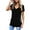 2# Black, variant on TEMOFON Women's Casual Summer Shirts Cold Shoulder Tops Short Sleeve Blouse Side Button Tunic Tops Green