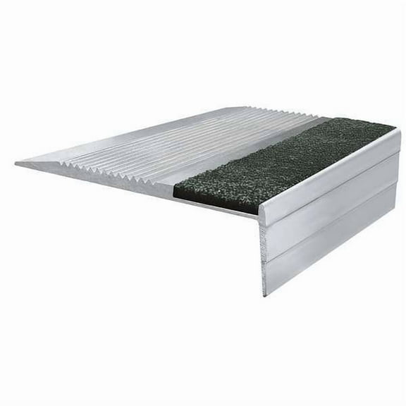 Stair Tread Cover Extruded Aluminum Black, 48 in W x 1/8 in Thick