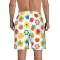 thumbnail image 3 of Naloa Cartoon Flowers Men's Beach Shorts, Surfing shorts, Swim trunks, Quick Dry Swim Trunks for Surfing Beach Fun - Large, 3 of 9