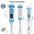 thumbnail image 4 of Probador de Calidad del Agua 5 en 1 con Bluetooth: TDS, PH, Salinidad, Temperatura y Medidor de CE para Hidroponía, Acuarios y Piscinas, 4 of 5