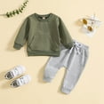 thumbnail image 2 of Ketyyh-chn99 Toddler Baby Boys Fall Winter Clothes Pullover Sweatshirt Top Shirt and Sweatpants Pants Christmas Outfits Clothing Pajamas Set GN1,6-12 Months, 2 of 5