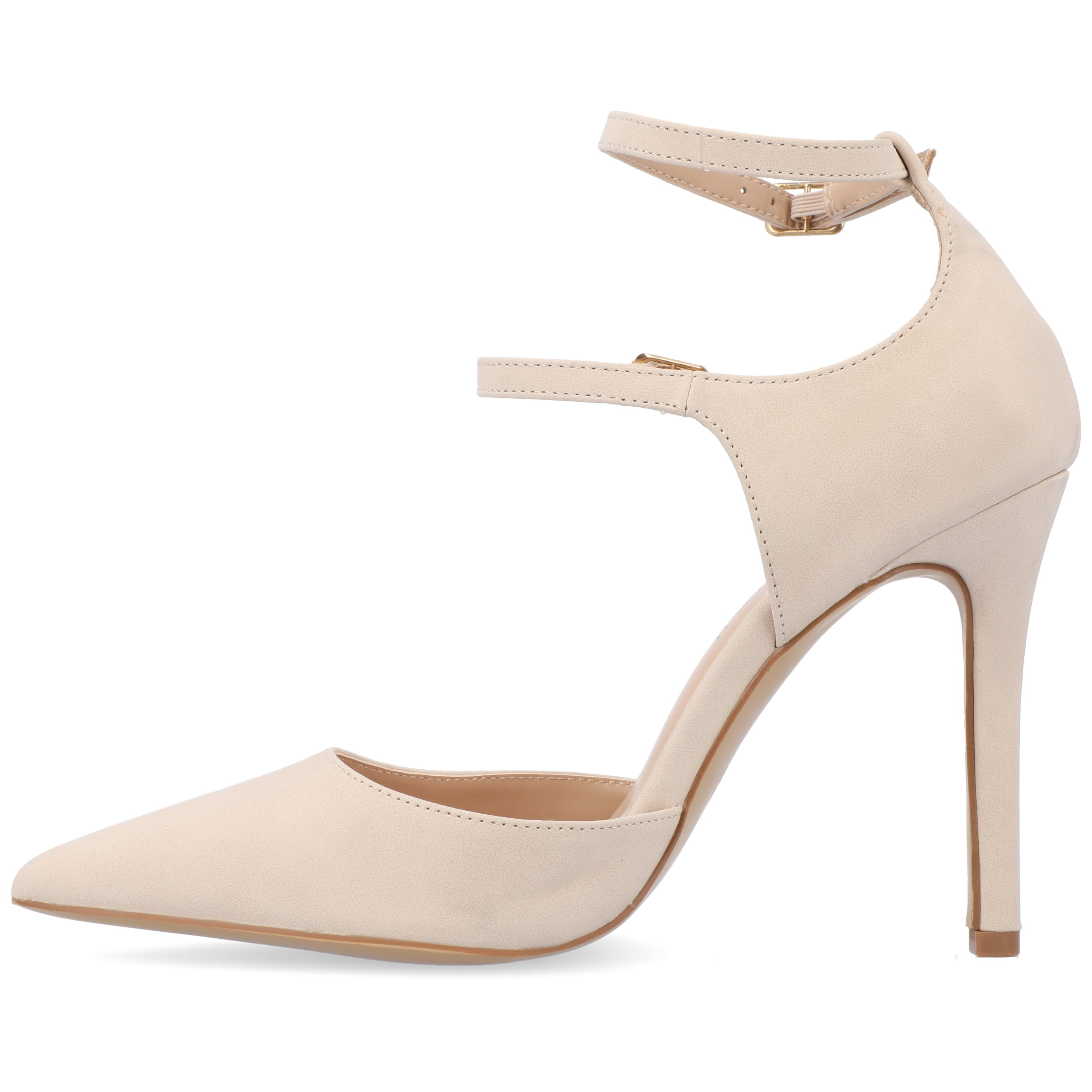 Journee Womens Lilyann Multi Strap Stiletto Pointed Toe Pumps