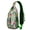 Floral Tropical, variant on Paris Airplane Fashion Sling Backpack, Vintage Style Trip Daypack for Women, Lightweight Travel Holiday Shoulder Bag