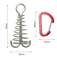 thumbnail image 5 of Sportteer Deck Anchors for Outdoor Activities Wind Rope Tensioner for Camping 4Pcs Stainless Steel Deck Anchors Pegs Adjustable Spring Deck Anchors Deck Plank Board Fixing Pegs Outdoor Camping Tent, 5 of 10