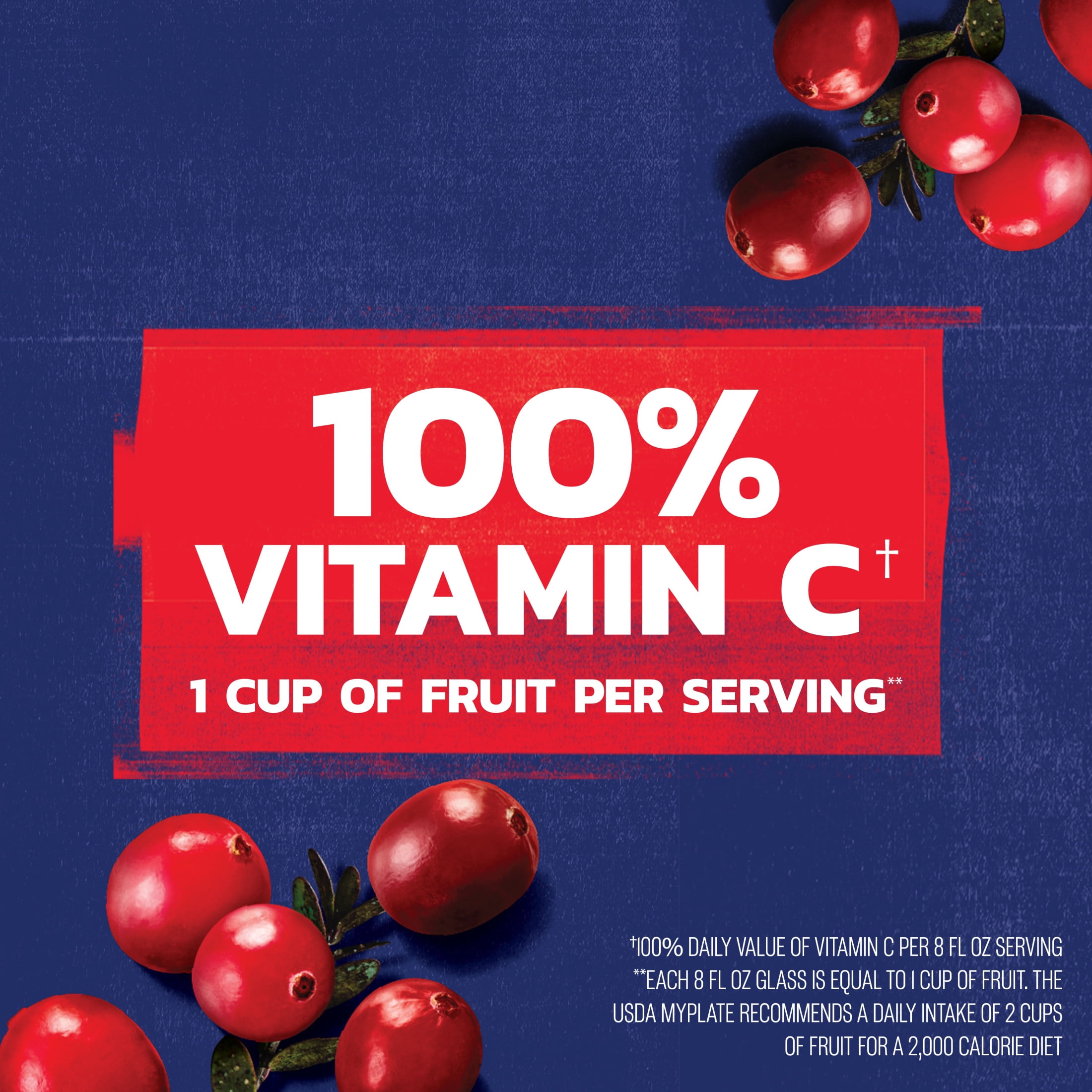 (8 pack) Ocean Spray® 100% Juice Cranberry Juice Blend, 64 fl oz Bottle