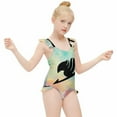 thumbnail image 6 of Fairy Tail Girls Swimsuit Ruffle One-piece Beachwear Kids Cute Swimwear Summer Bathing Suit 10-12Y(150cm), 6 of 8