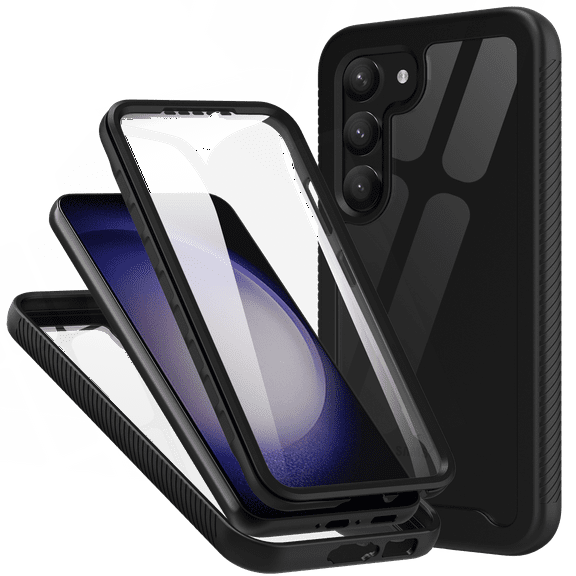 Cbus Wireless Phone Case with Built-in Screen Protector for Samsung Galaxy S24 Plus, Black