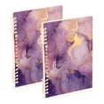 thumbnail image 2 of Purple Lilac Gold Marble Spiral Notebooks 60 Sheets 120 Pages A5 Journal Notepad 8.3x5.7 Inch Thick Adjustable College Ruled Paper, 2 of 8