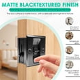 thumbnail image 4 of Matte Black Pocket Door Lock Privacy Pocket Door Hardware Pocket Door Handles, Pocket Door Lock Latch with Pull 2-3/4’’x2-1/2’’ for 1.38’’-1.77’’ Thickness Door, 4 of 12