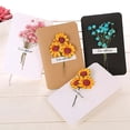 thumbnail image 4 of Tarjeta de felicitación de flores secas de 3 colores, Papel Kraft Retro, decoración de caja de regalo de cumpleaños, Acción de Gracias, bricolaje, creativo, nuevo, 4 of 4