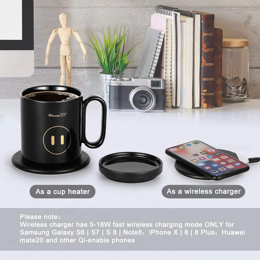 Mug Warmer And Wireless Charger- Keeps Warm 8 Hrs-NEW, Sealed