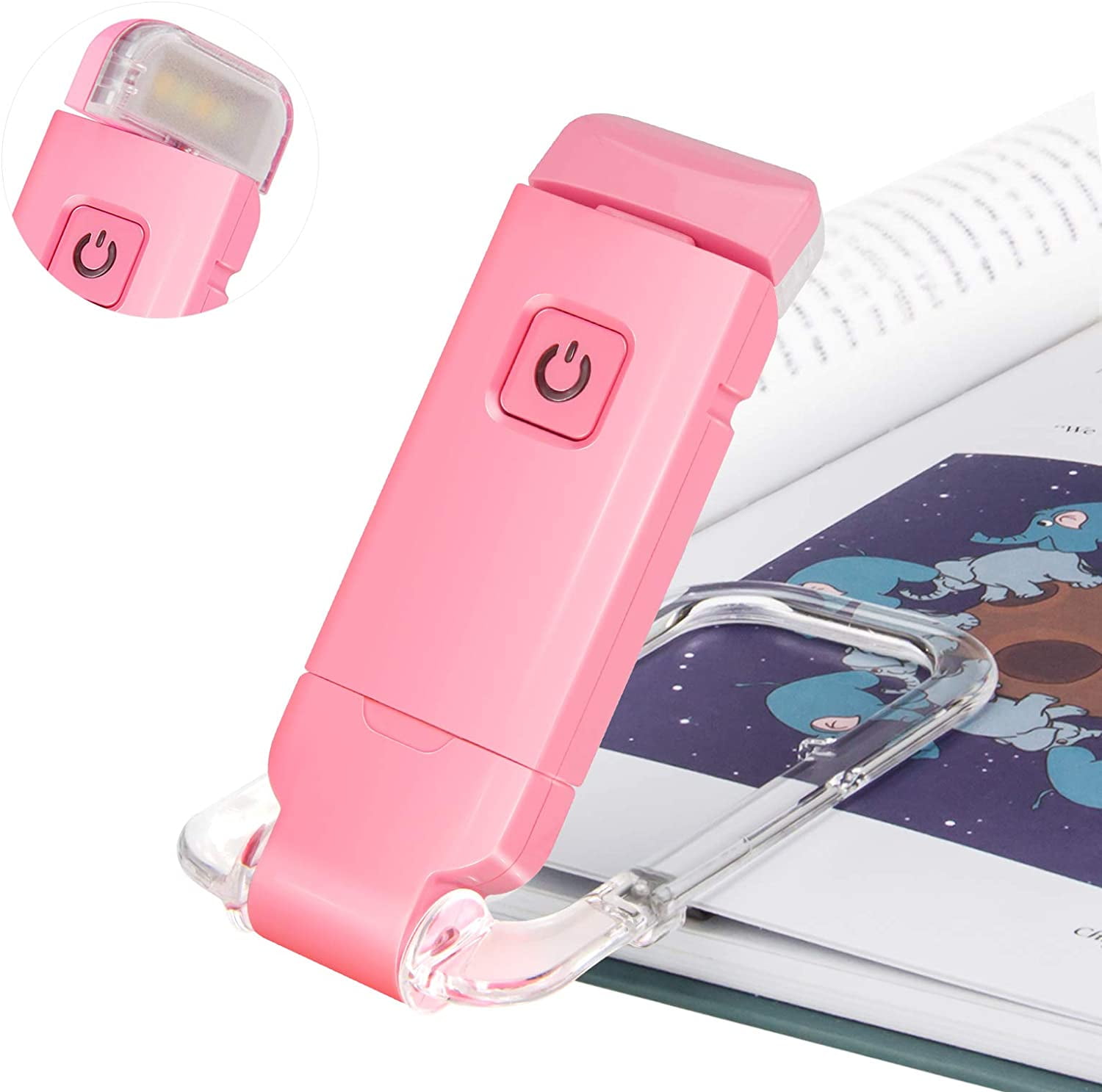 Rechargeable Book Reading Light for Kids, LED Clip on Book Lights