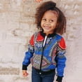 thumbnail image 2 of Mercatoo I𝐧fant Girls Boys African Dashiki Jacket Coat Toddlers Ethnic Style Cute Non-Positioned Print Long Sleeve Cardigan, 2 of 4