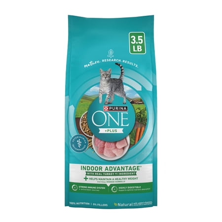 Purina ONE Plus, Indoor Advantage, Dry Cat Food, Turkey, 3.5 lb Bag