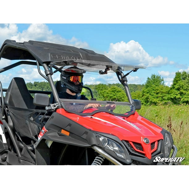 Superatv Scratch Resistant 3 In 1 Flip Windshield For 14 Cfmoto Zforce 500 800 Trail 800 Ex 1000 1 4 Thick Polycarbonate Usa Made Can Be Set To Open Vented Or Closed Fws Cf Zf800ex 70 Walmart Com