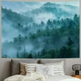 thumbnail image 2 of BCIIG  Misty Forest Tapestry Foggy Mountain Tree Tapestry Pine Woodland Tapestry Nature Landscape Tapestry Wall Hanging for Bedroom Lord of the Rings Room Decor 60x50inch, 2 of 6
