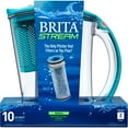 thumbnail image 3 of Brita 10 Cup Large Stream Plastic Water Filter Pitcher, Blue, BPA Free with 1 Stream Brita Filter, 3 of 9