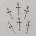 thumbnail image 3 of 304 Stainless Steel Pendants Charm Stainless Steel Color 30.5x10x2mm Hole: 2.2mm, 3 of 3