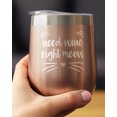 thumbnail image 3 of Need Wine Right Meow - Cat Wine Tumbler Glass with Sliding Lid - Stemless Stainless Steel Insulated Cup - Funny Cute Gifts, 3 of 3