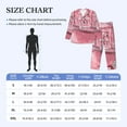 thumbnail image 4 of Fotbe Glittering Pink Bathtub Pattern Long Sleeve Pajama Set for Men,Sleepwear Set,2-piece Loungewear Set,Soft PJs Comfy Nightwear with Pockets-Small, 4 of 7
