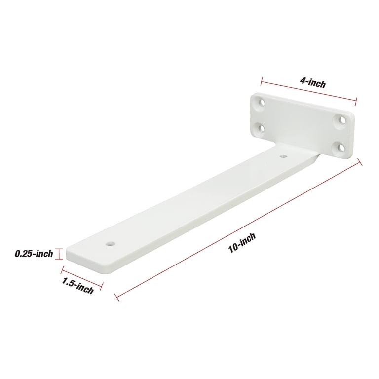 Hyper Tough 10x4 Floating Shelf Bracket, White photo 3