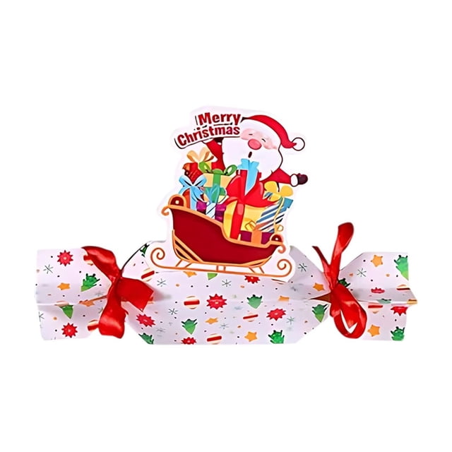 Leodye Christmas Surprise Money Pull Pouch, 1PCS Surprise Money Pull Pouch, Surprise Pull Out Money Gift Box, DIY Christmas Kit, Cash Gift Pouch, Christmas Party Gifts