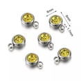 thumbnail image 2 of K-KED 40pcs Stainless Mix Color Crystal Birthstone Charms Dangle Pendants For Jewelry, 2 of 4