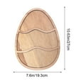 thumbnail image 3 of Beautynvta Easter Wooden Tray, Egg Shaped Charcuterie Board, Cheese Board Salad Plate Snack Fruit Tray, Easter Wooden Serving Tray Dinner Platter for Kitchen, 3 of 6