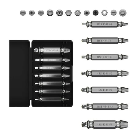 

Screw Extractor Set Damaged Screw Extractor Kit Stripped DIY Hand Tools Gadgets Gifts for Husband Broken Bolt Extractor