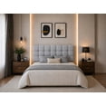thumbnail image 1 of Cabecera El Bazar Store Linq Gris Plata King Size Moderna abotonada, 1 of 5