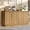 oak, variant on Buffet Cabinet with Storage, Outlet & Adjustable Shelves, Sideboard Cabinet with Double-Arc Doors, Classic Modern Wood Console Table & Credenza for Dining Room & Entryway