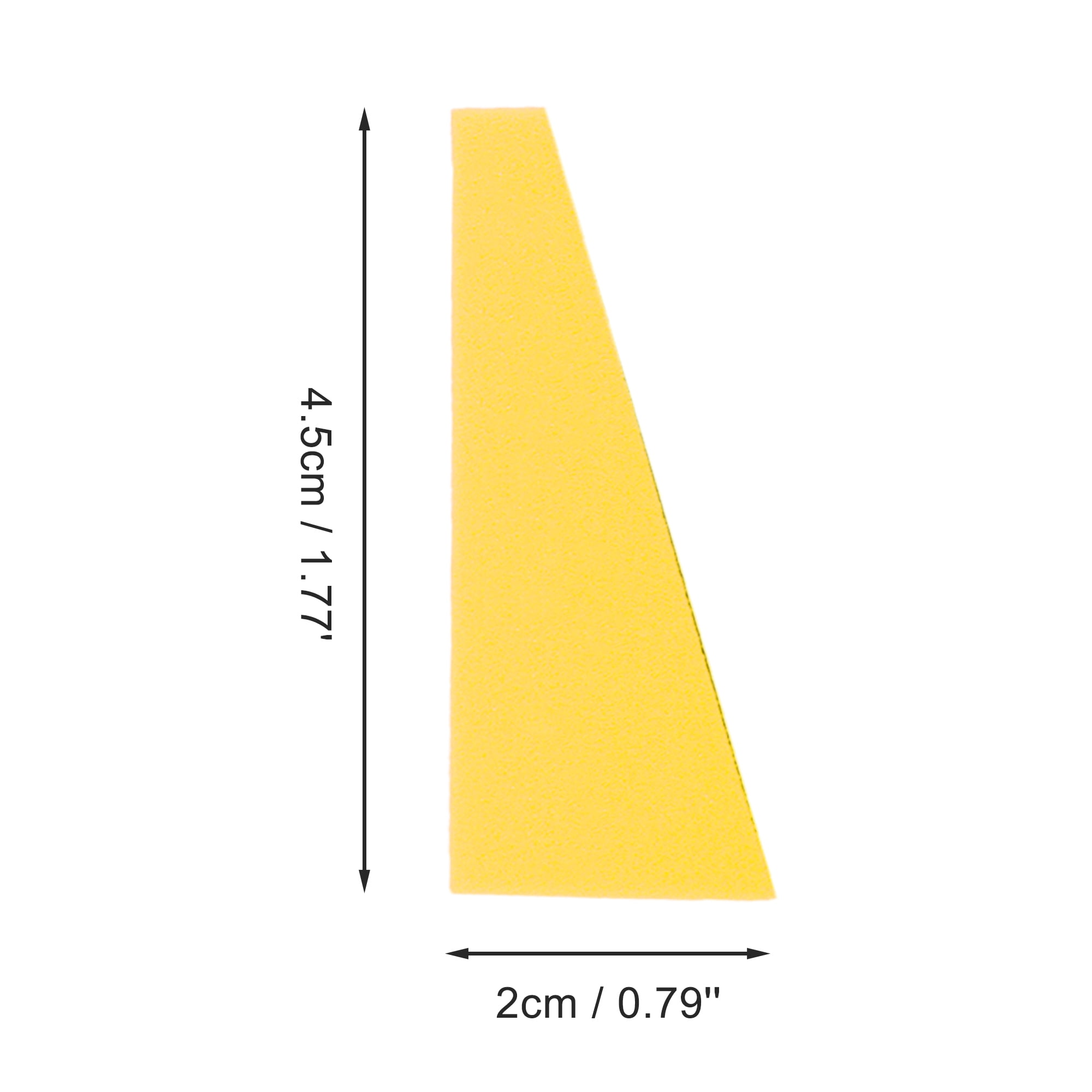 Unique Bargains 50 Pcs Trapezoid Face Makeup Sponge for Bedrooms Yellow