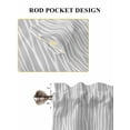 thumbnail image 6 of Gray Lines Living Room Curtains 2 Panel, Vintage Wave Stripes Texture Simple Cafe Window Treatment, Farmhouse Bedroom Bathroom Kitchen Curtains Drapes 104"x54", 6 of 6