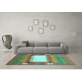 thumbnail image 3 of Ahgly Company Indoor Square Abstract Light Blue Contemporary Area Rugs, 3' Square, 3 of 4